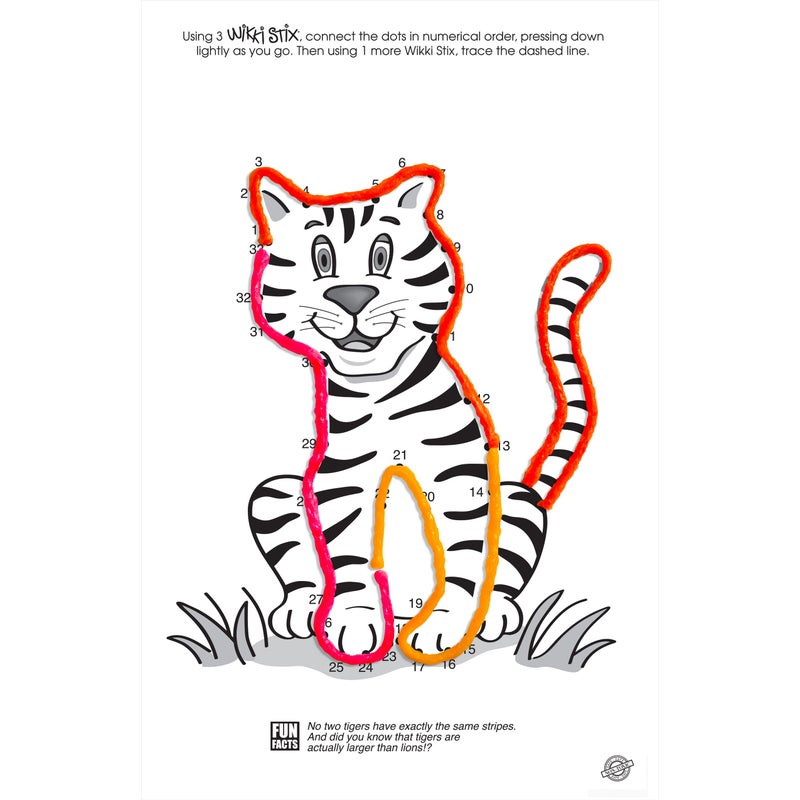 WikkiStix Animal Activity Pak - Features 12 Zoo Animals with Hands-on Activity and Fun Fact on Each, Made in The USA! Multiple Colors ! - Image 5